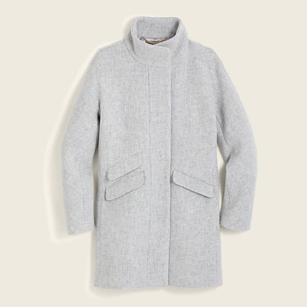 Worn Once - JCrew Women’s Italian Wool Grey Coat - Size 14